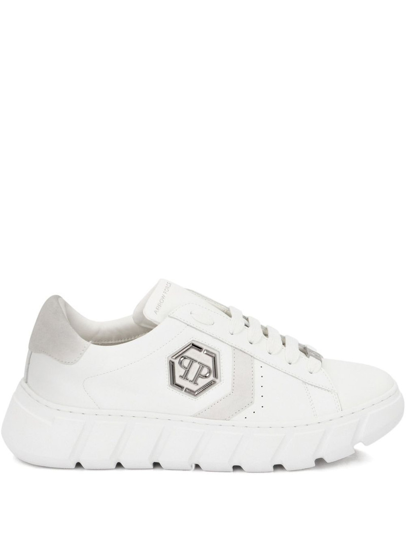 Hexagon Force leather low-top trainers 1