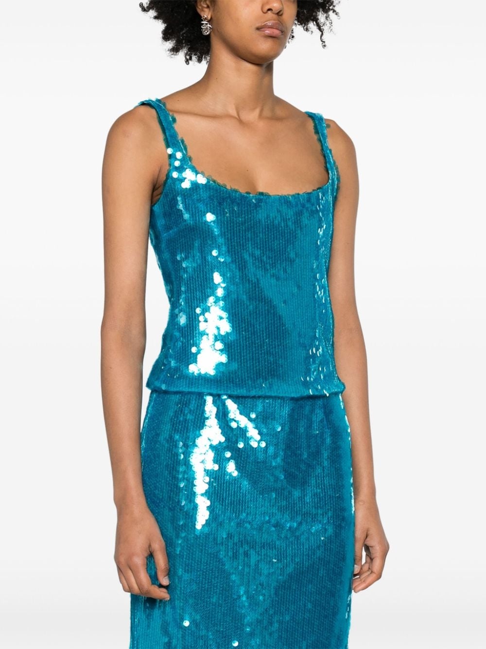 Hornet sequinned tank top - 3