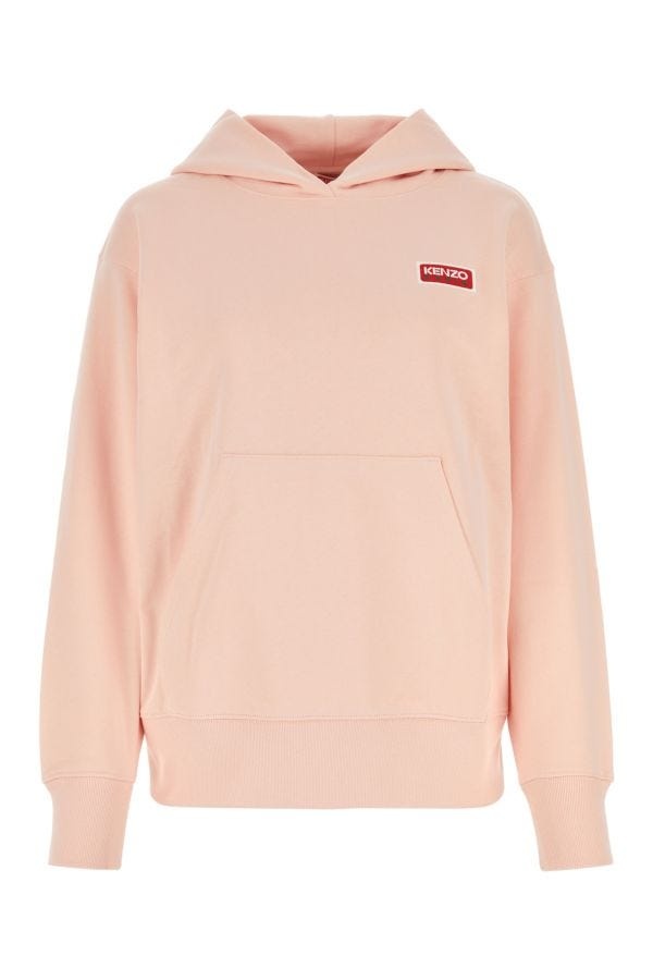 Pastel pink cotton sweatshirt - 1