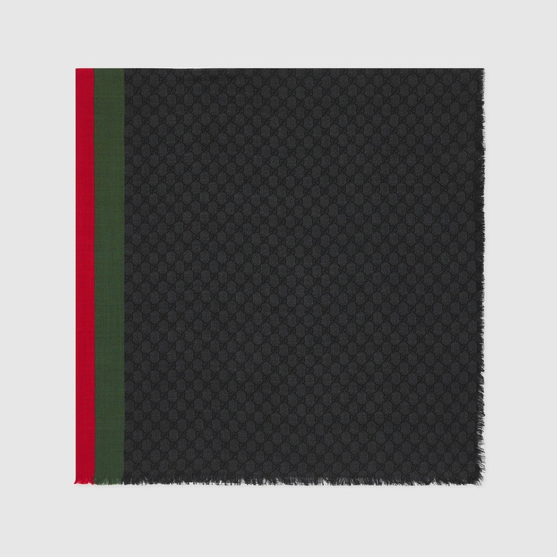 GUCCI Wool shawl with Web outlook