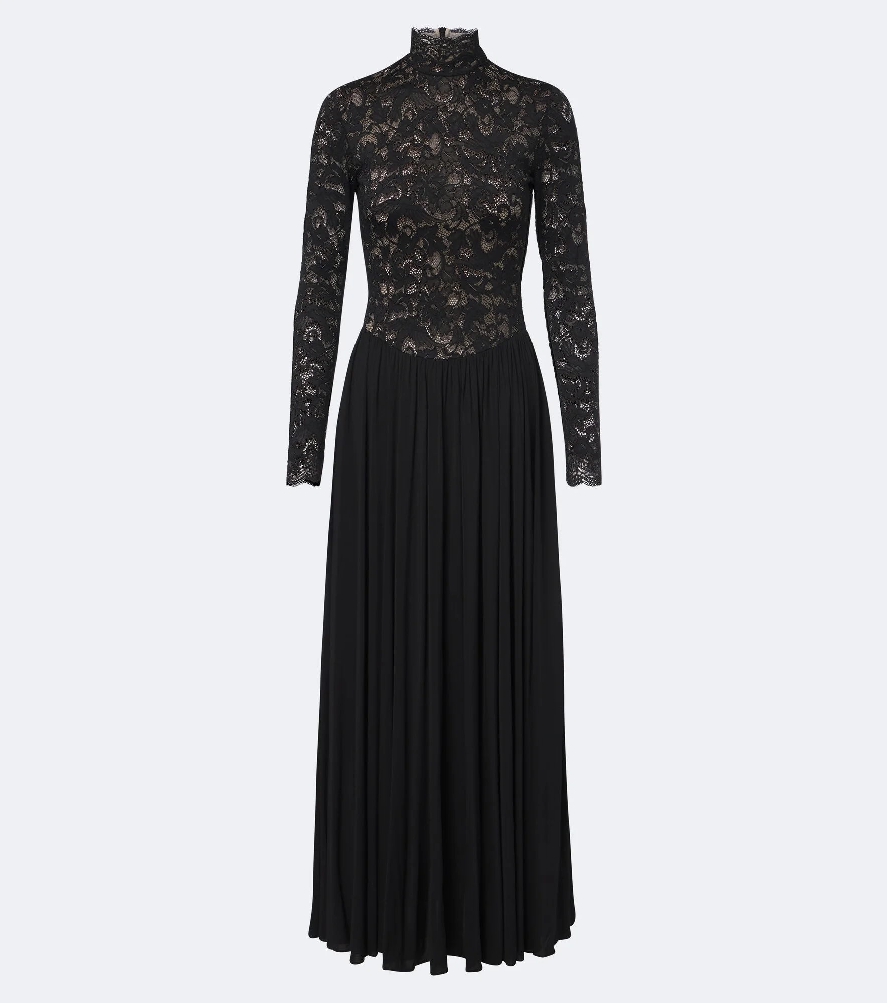 Lace and jersey maxi dress - 1