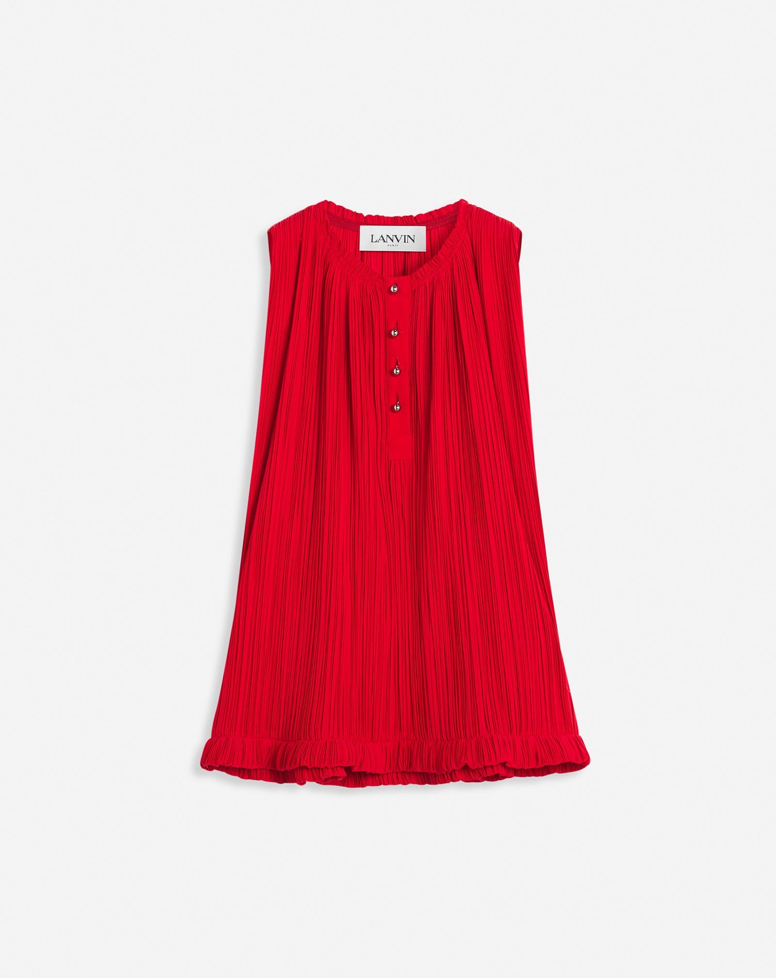 PLEATED SLEEVELESS TOP - 1