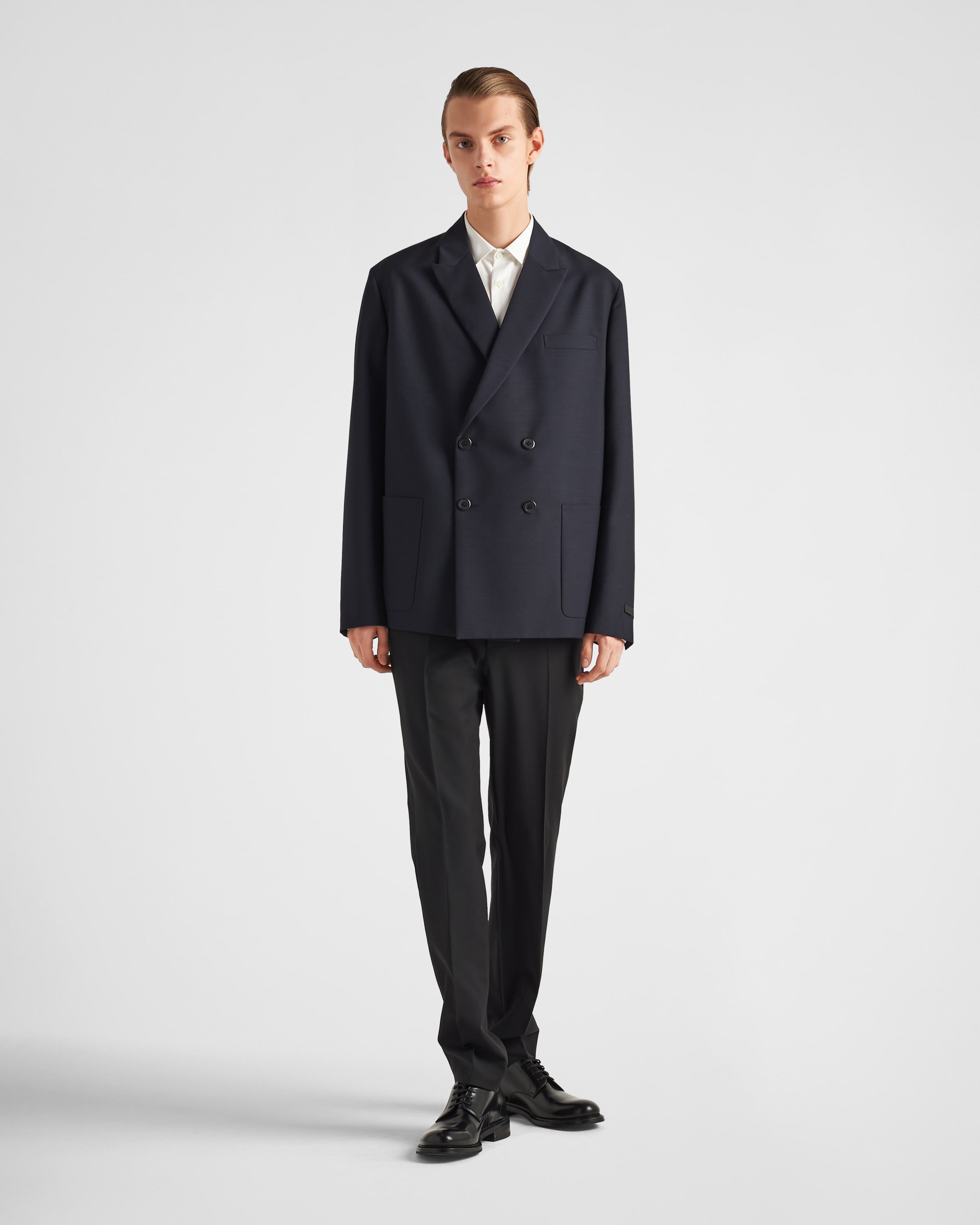 Double-breasted mohair wool jacket - 2