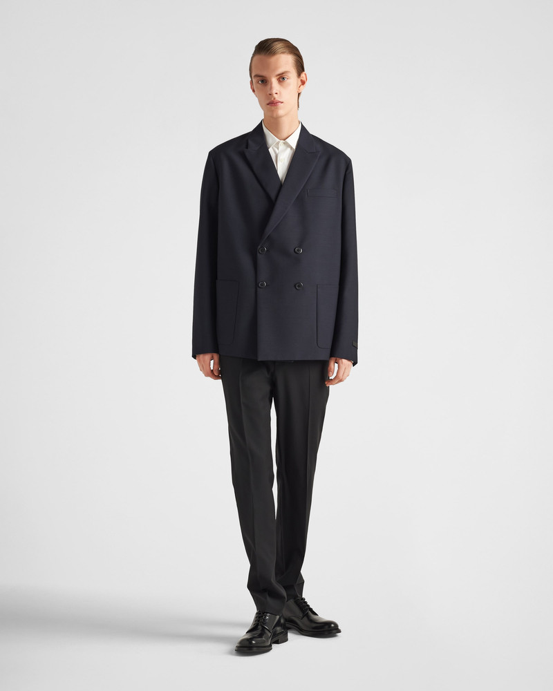 Prada Double-breasted mohair wool jacket outlook