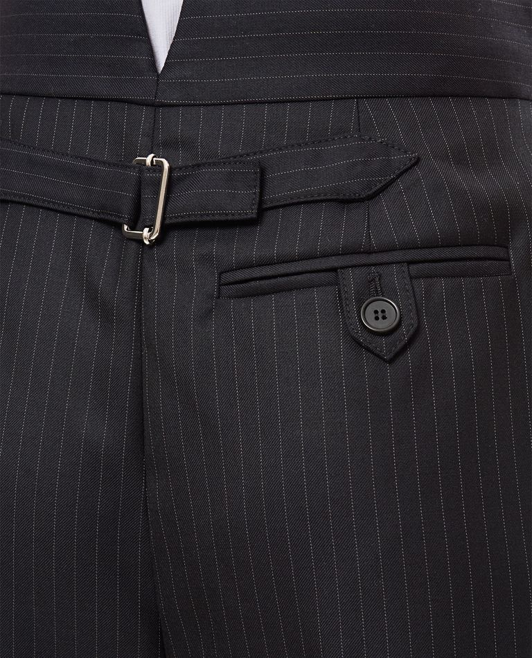 Alexander McQueen WOOL PINSTRIPE PANTS | biffi | REVERSIBLE
