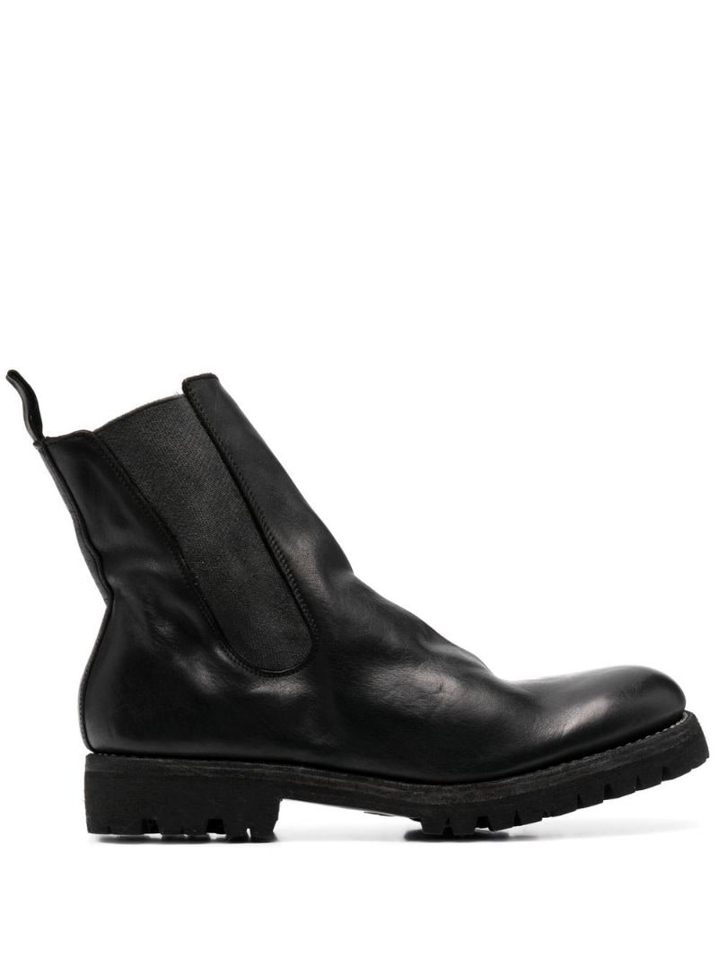 ridged leather Chelsea boots - 1