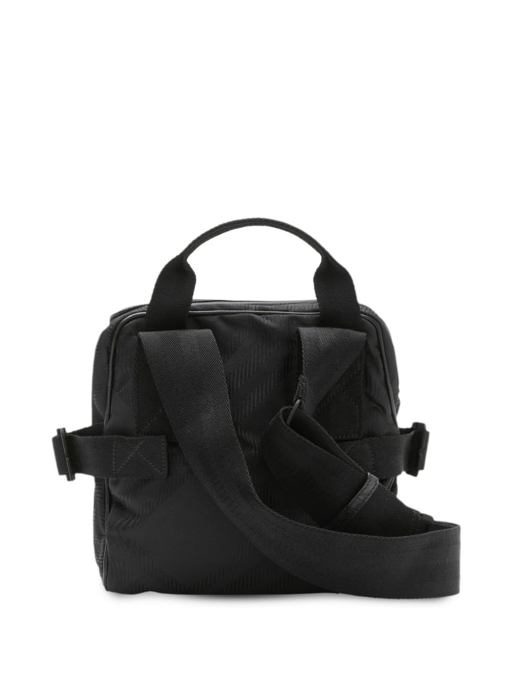 check-pattern zipped messenger bag - 2