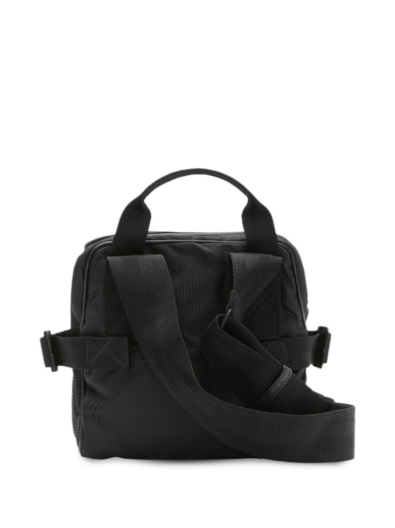 Burberry check-pattern zipped messenger bag outlook