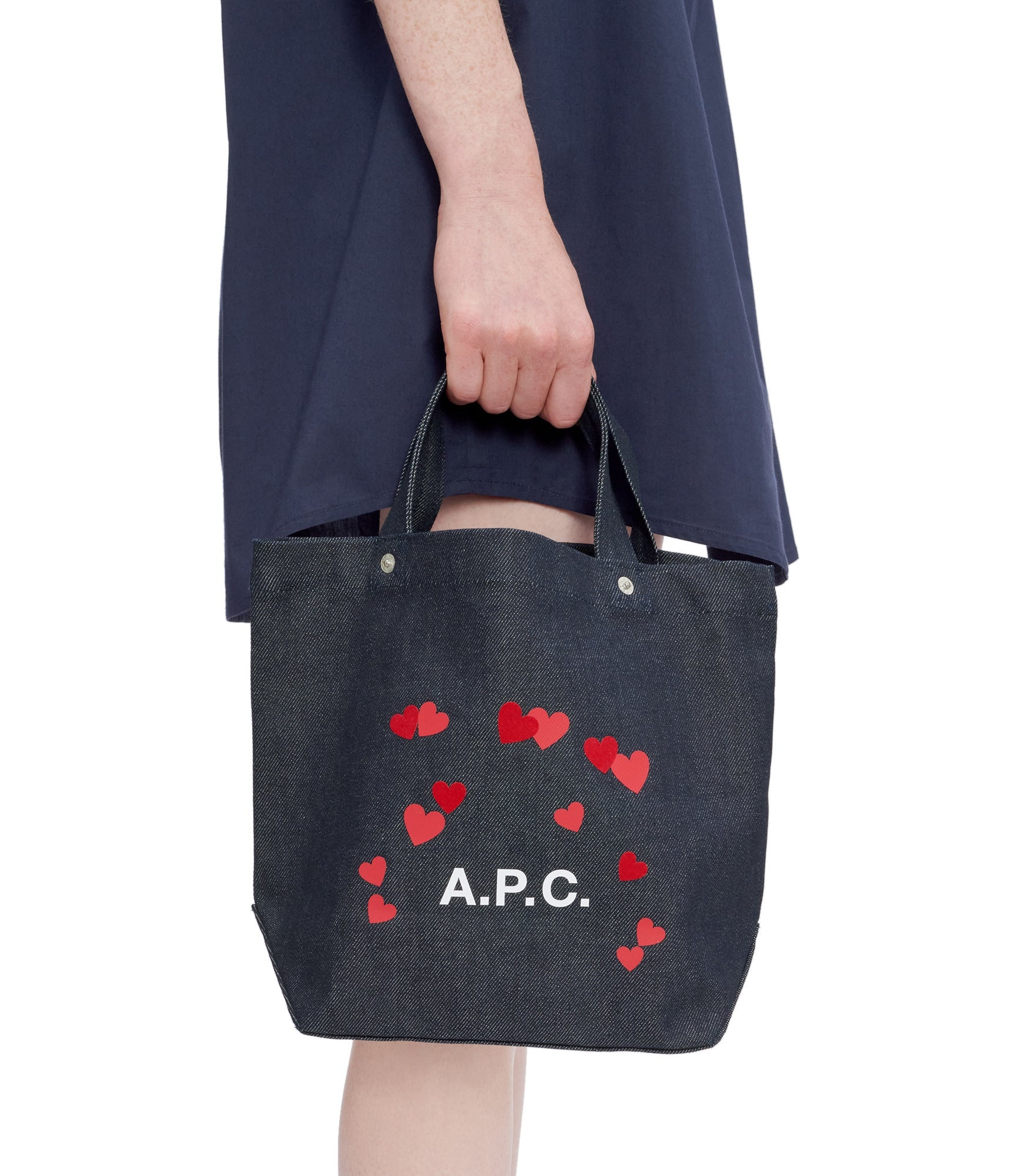 【関税込み】Thais Mini Blondie Shopper Bag - A.P.C. - Cotton A.P.C. Thais Mini Blondie tote bag | REVERSIBLE
