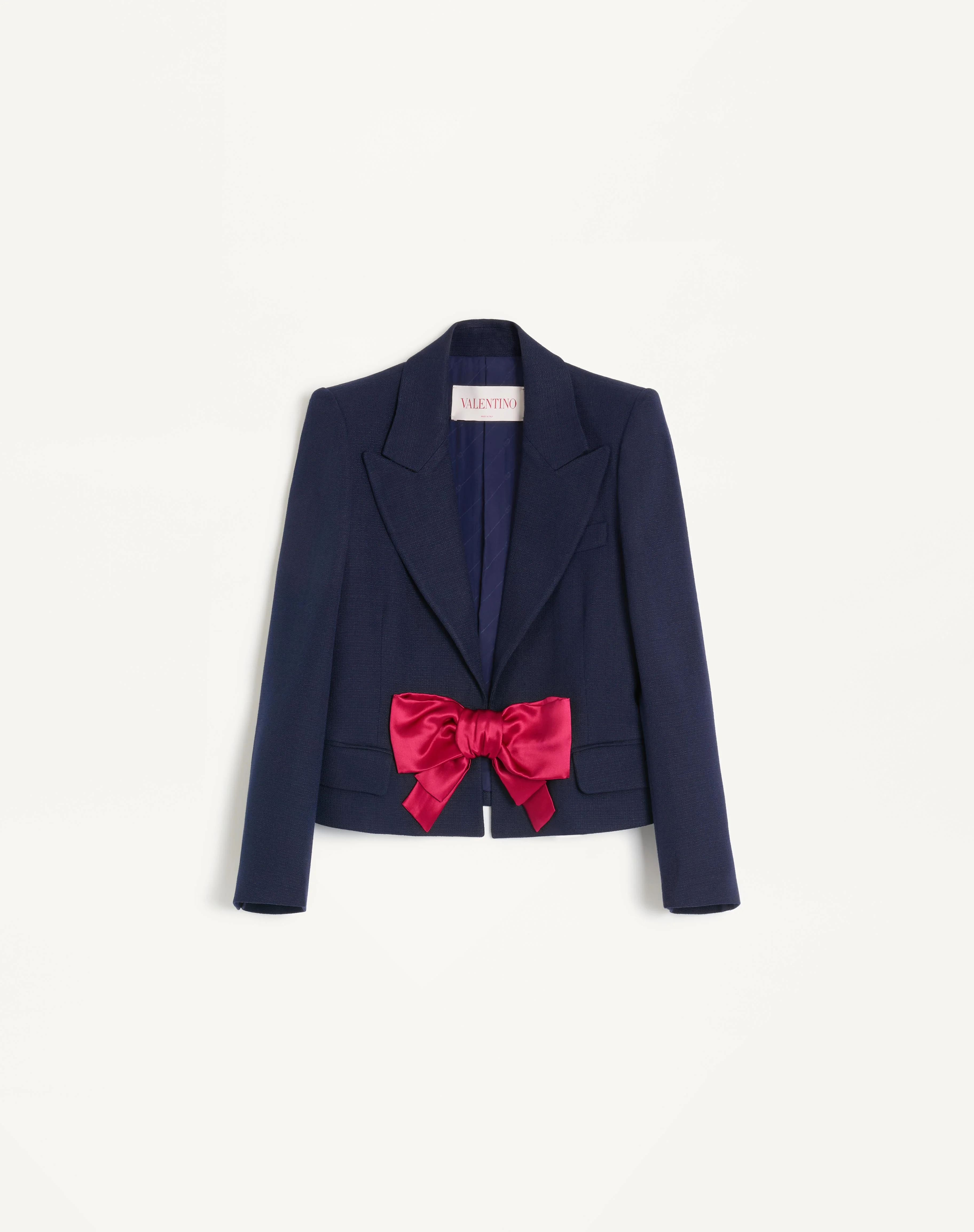 VISCOSE JACKET WITH BOW - 1