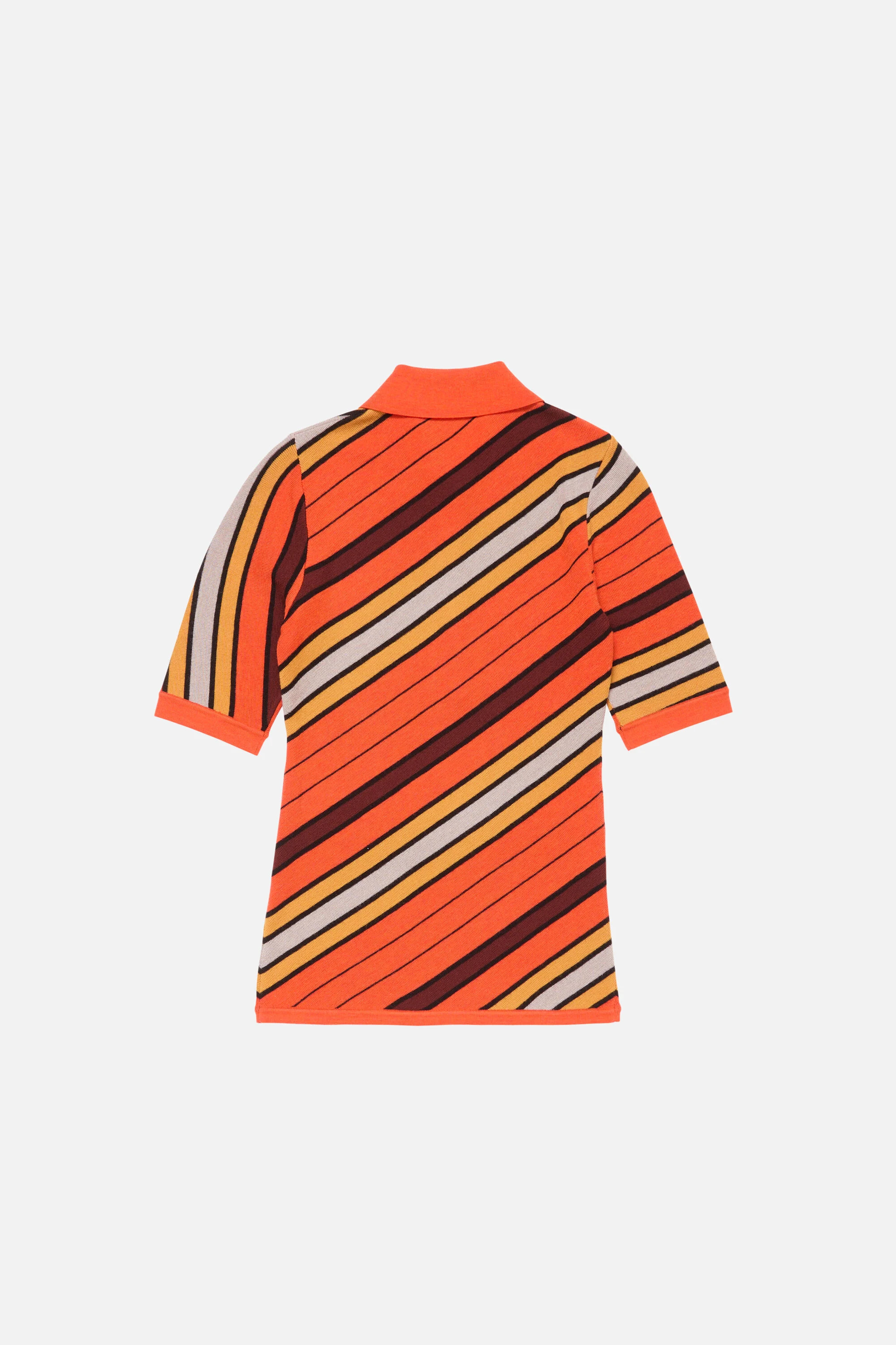 Wool polo knit - Multi orange - 7