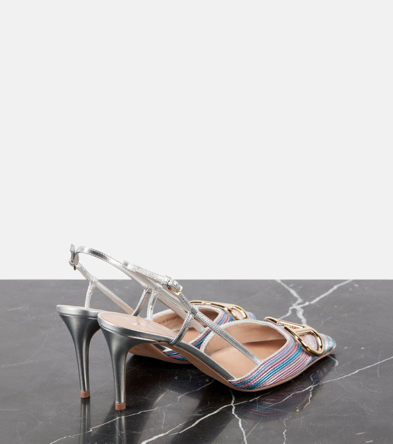 Valentino VLogo Signature 80 leather slingback pumps outlook