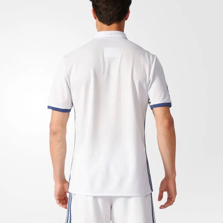 adidas real Madrid 16-17 Season Fan Edition Home Alphabet Logo Stripe Sports Soccer/Football Short S - 5