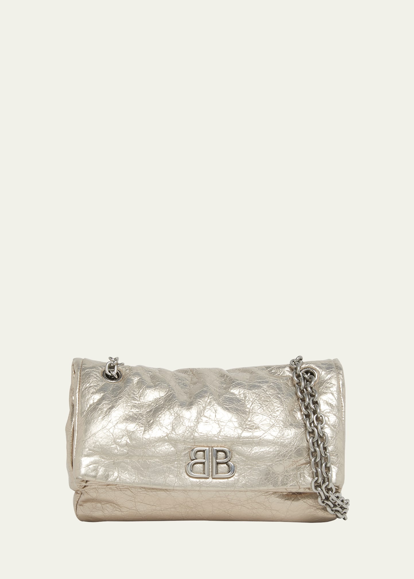 【BALENCIAGA】Monaco メタリックレザーバッグ Balenciaga Monaco Nano Metallized Bag | Saks Fifth Avenue