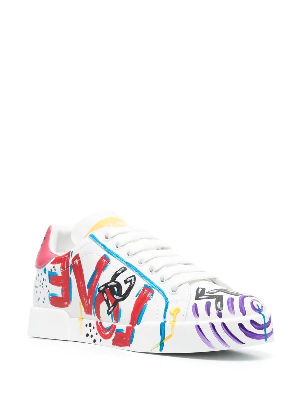 Portofino painted lace-up sneakers - 2