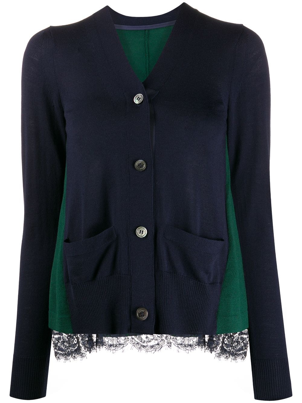 panelled swing cardigan - 1