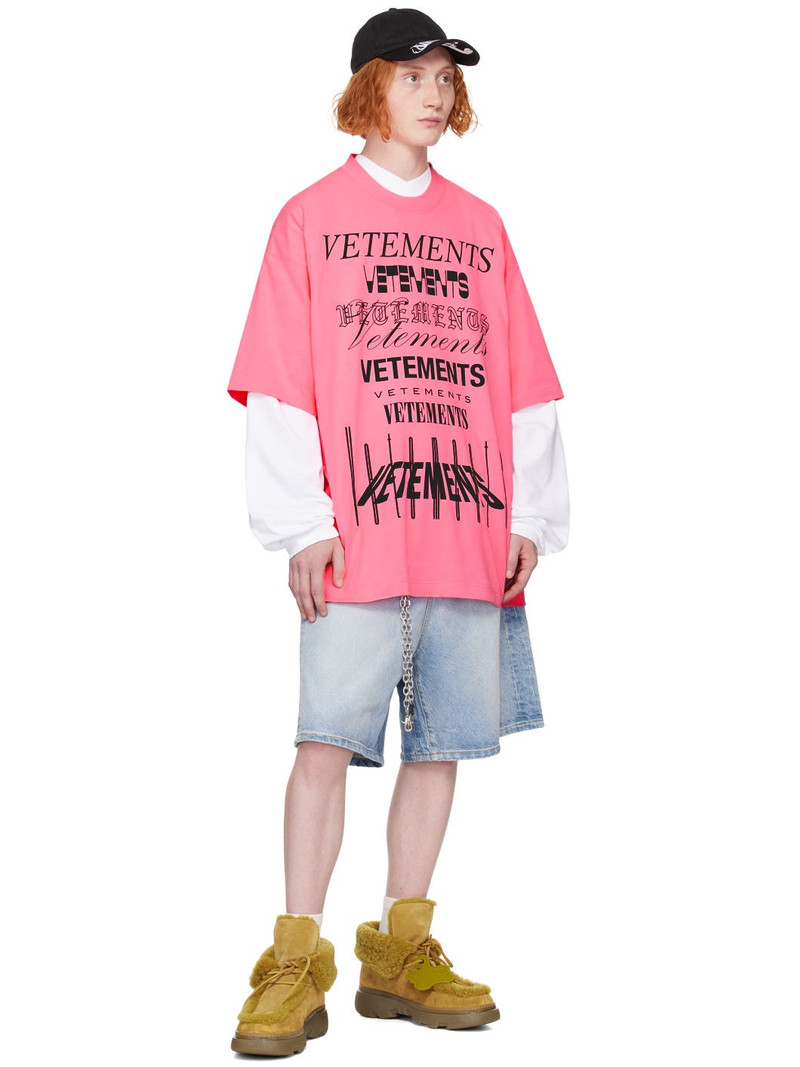 VETEMENTS Blue Big Shape Denim Shorts outlook