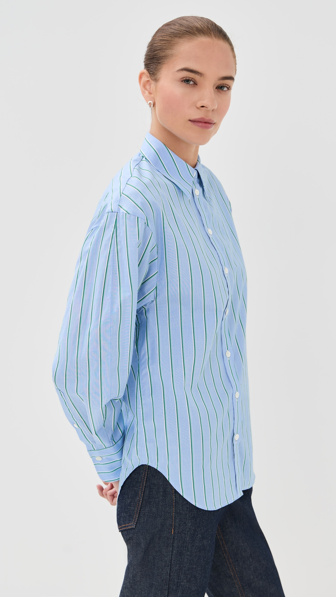 Vera Striped Organic Cotton Poplin Shirt - 3