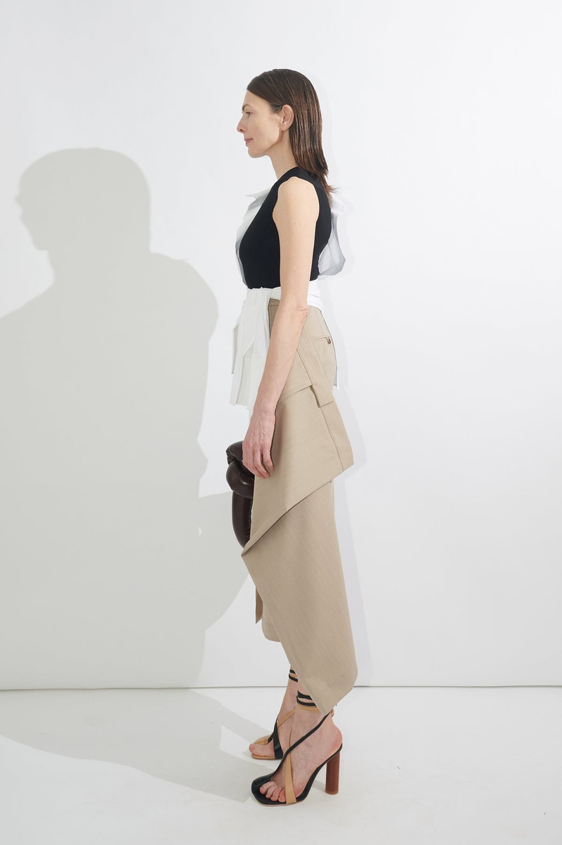 ASYMMETRIC GERALDINE SHOES BEIGE BLACK 5