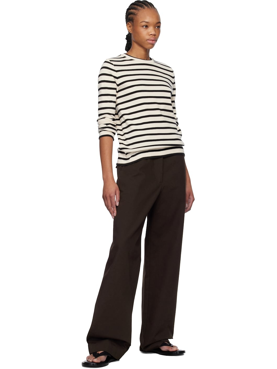 Brown Straight-Leg Trousers - 4