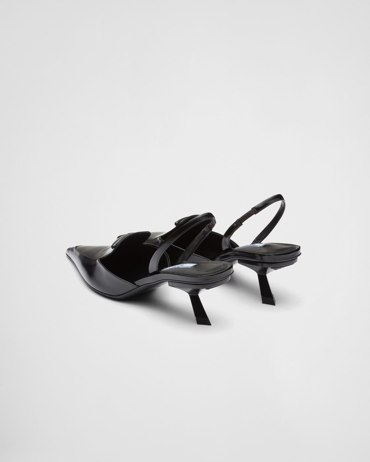 Brushed leather slingback pumps - 5