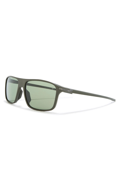 TAG Heuer 60mm Rectangle Sunglasses in Matte Dark Green /Green Polar outlook