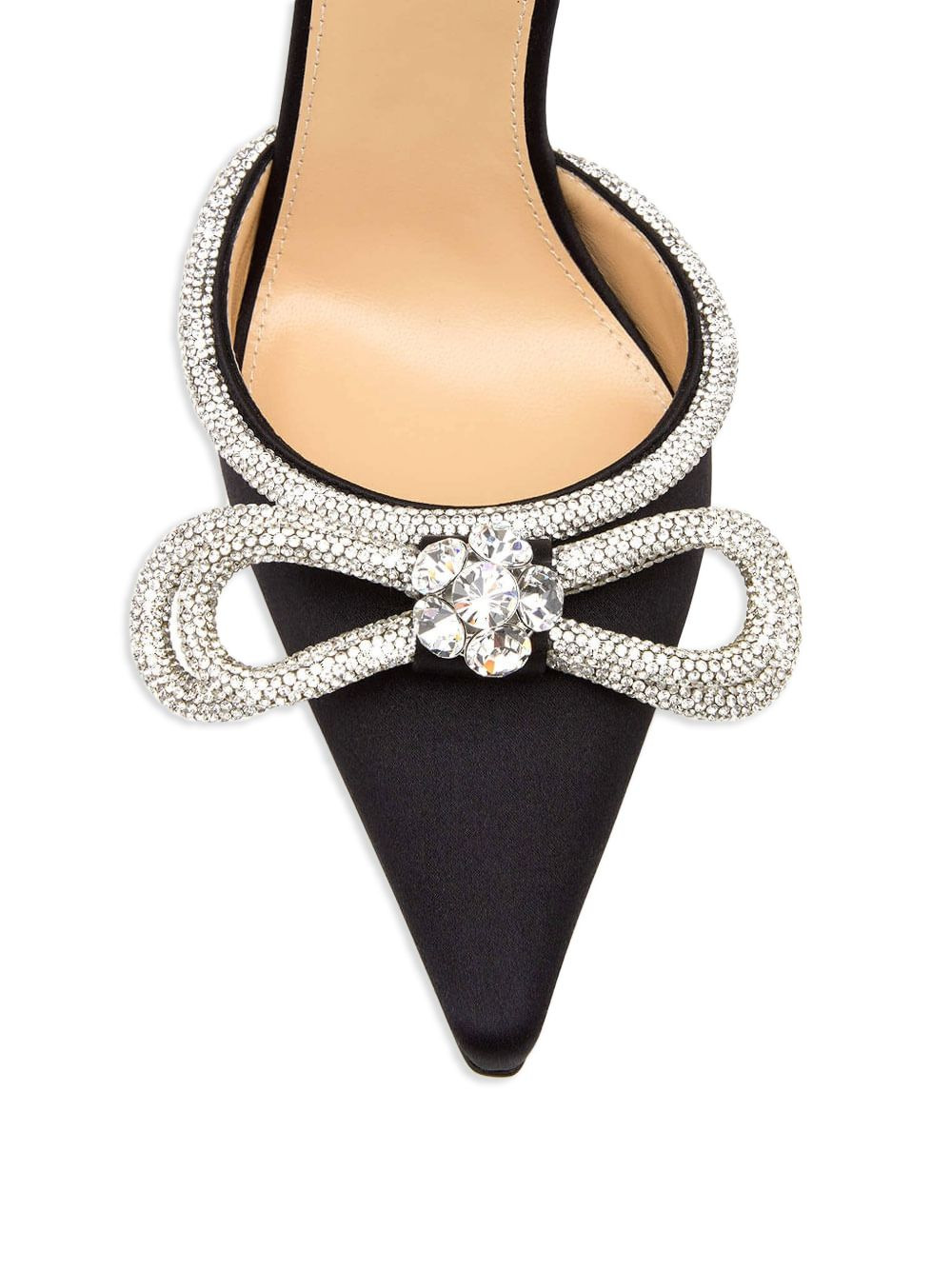100mm crystal-embellished bow sandals - 3