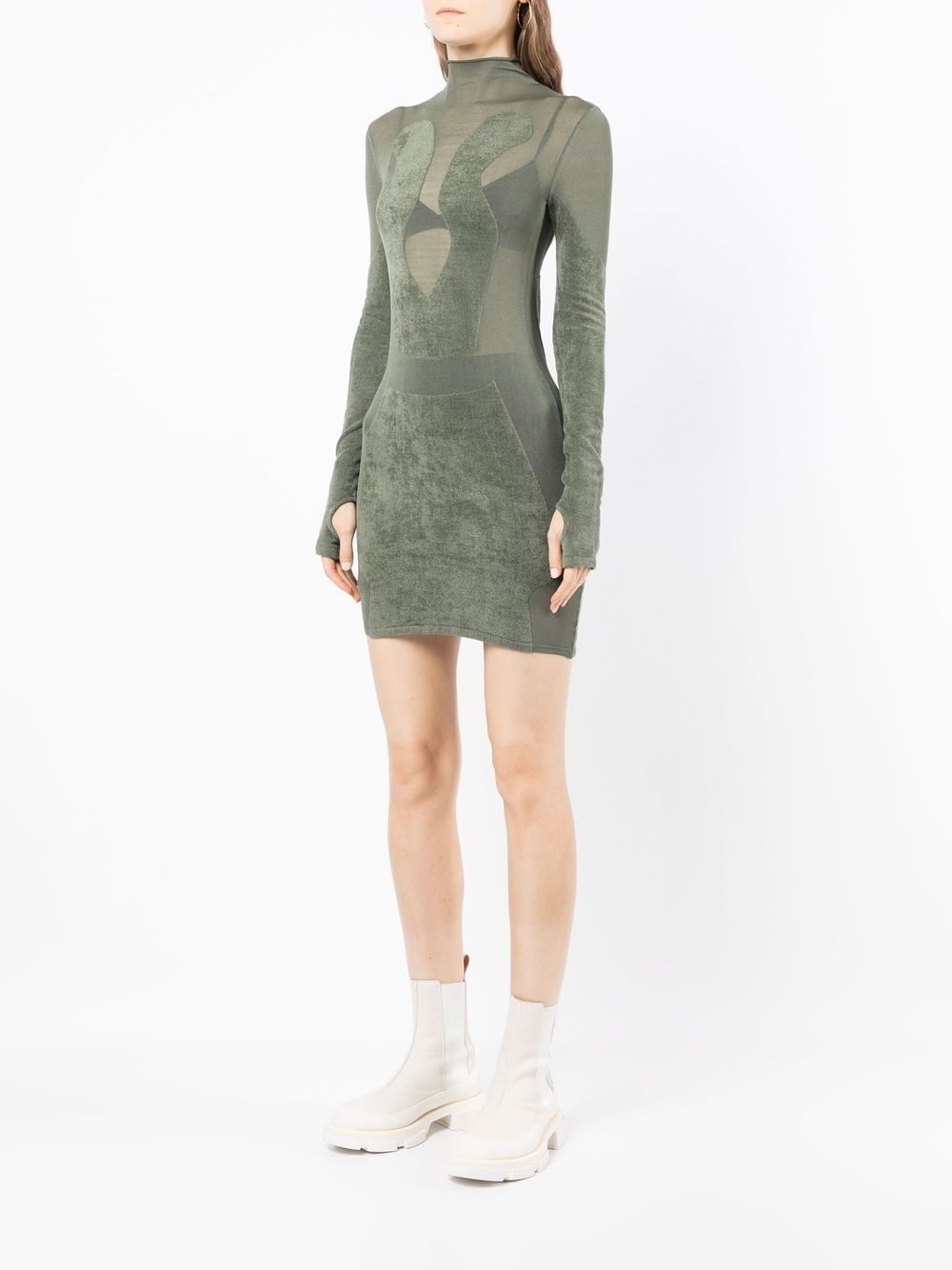 Chenille intarsia mini dress - 3