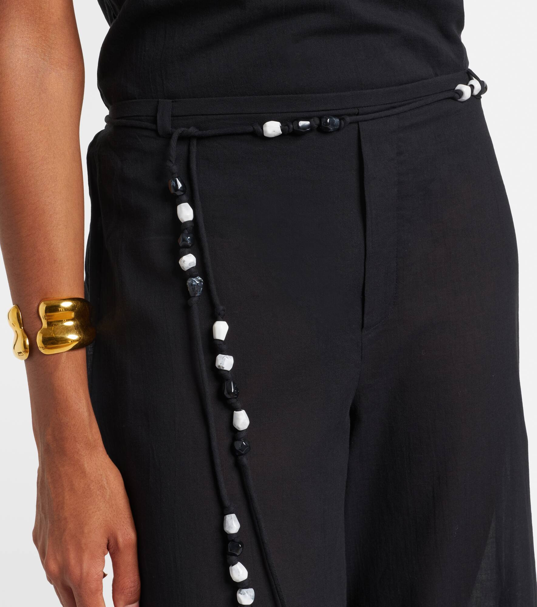 Azura cotton wide-leg pants - 4