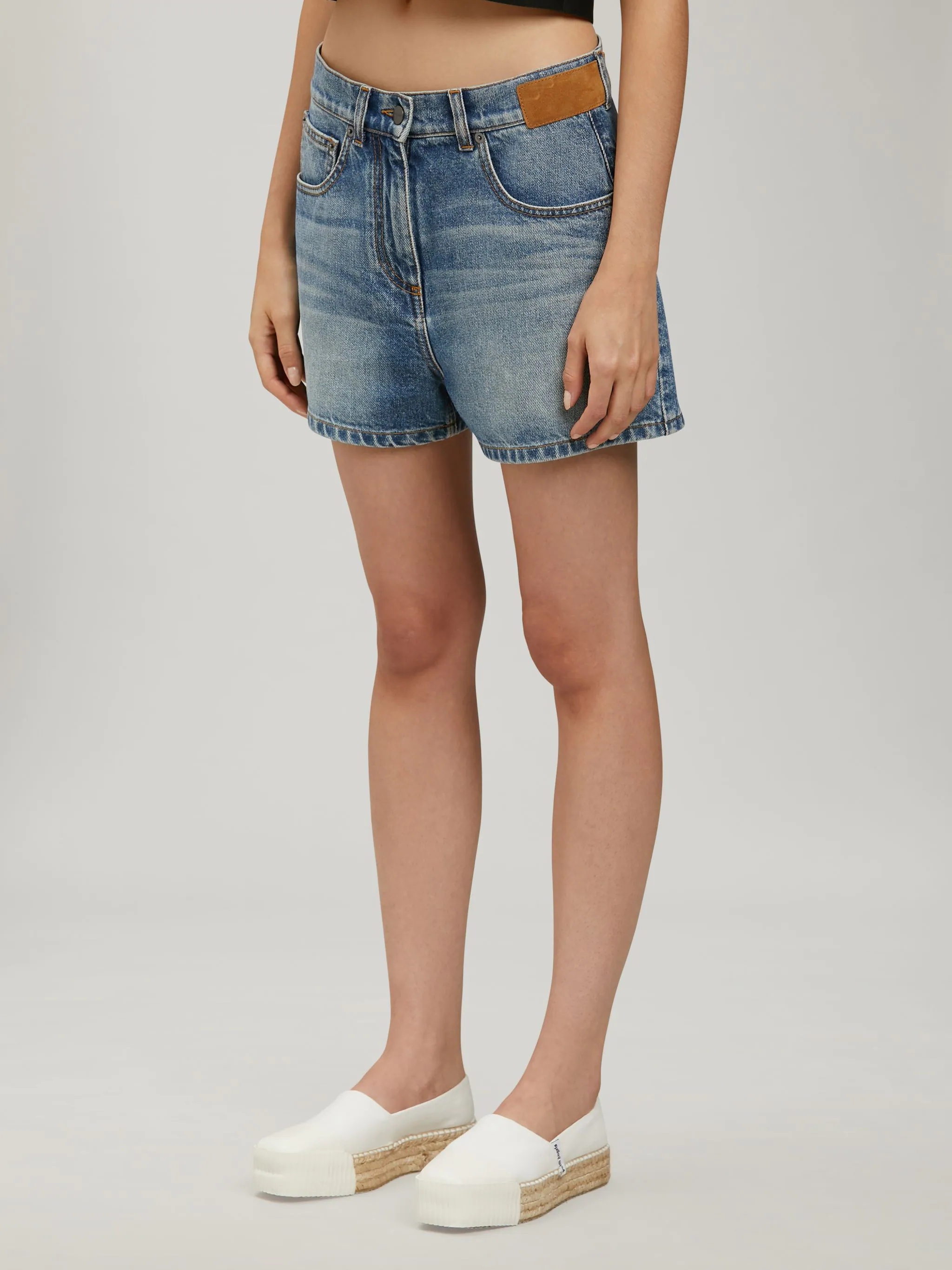 STAR DENIM SHORTS - 4