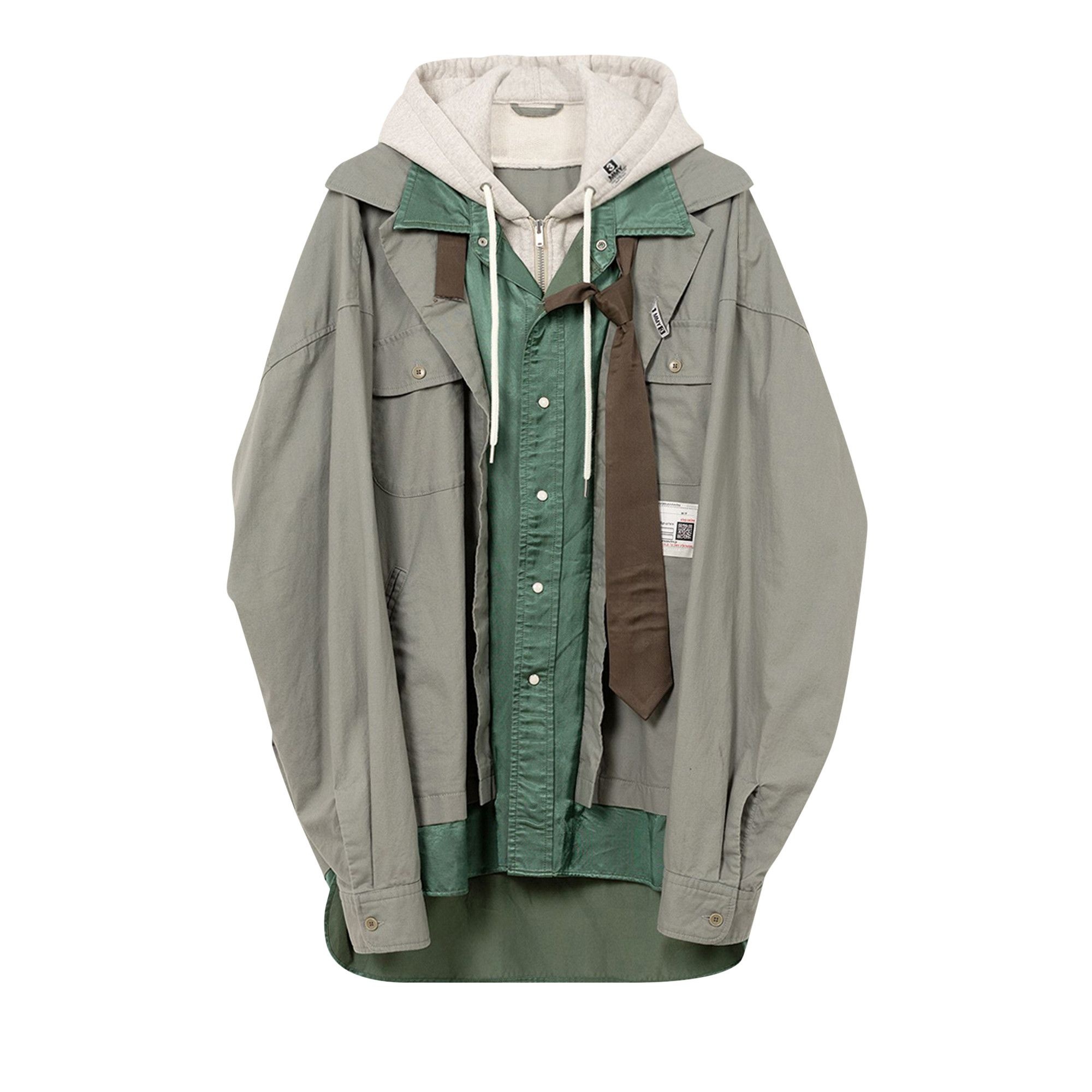 Maison Mihara Yasuhiro Triple Layered Shirt 'Khaki' - 1