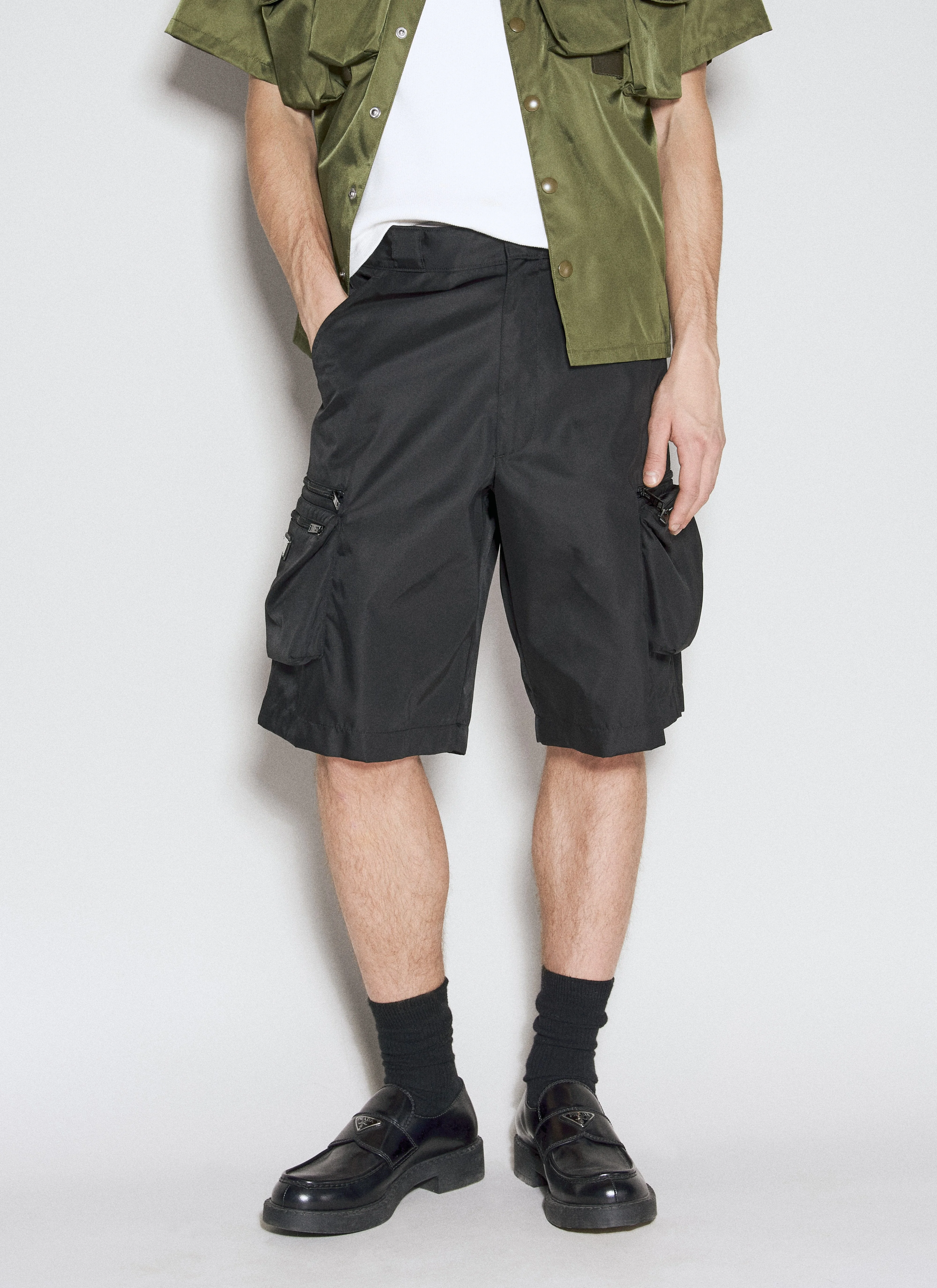 Prada Men Re-Nylon Bermuda Shorts - 1