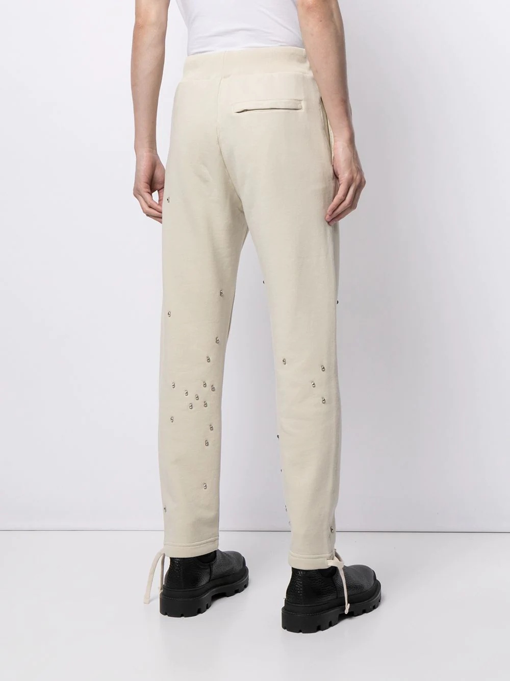 slim-cut studded track pants - 4