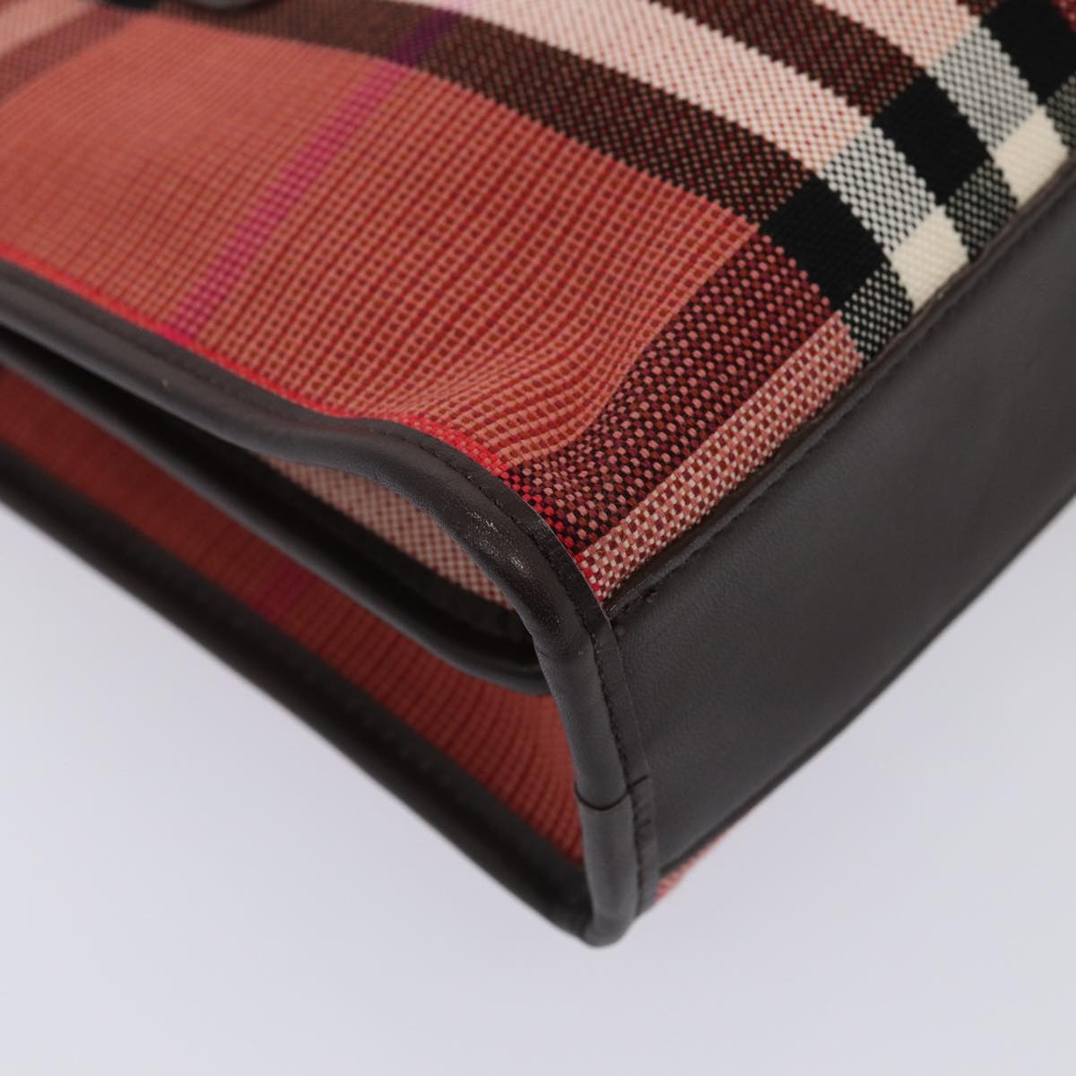 Burberry Nova Check Hand Bag Canvas Red - 11