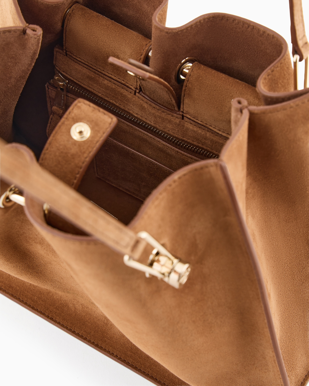 SMALL SUEDE SHOPPER BAG - 4