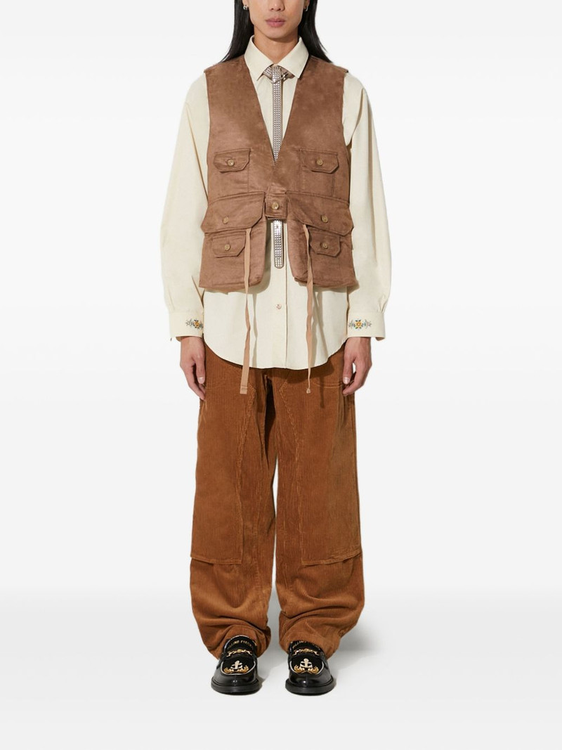 Engineered Garments corduroy panelled trousers outlook