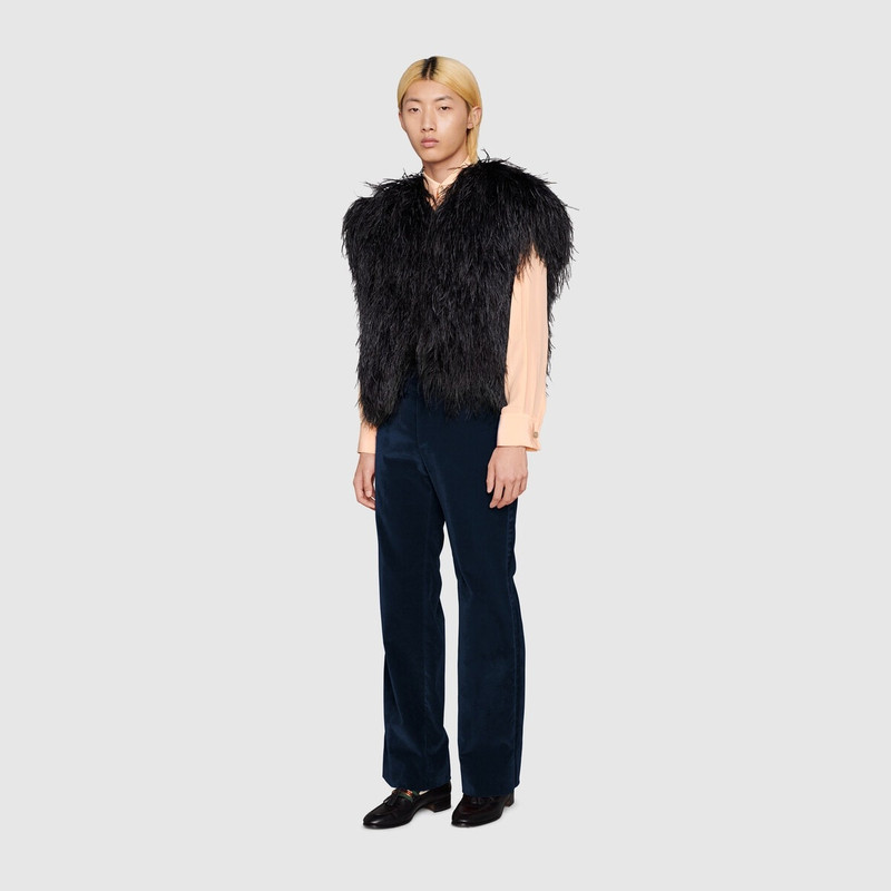 GUCCI Vest with feathers outlook