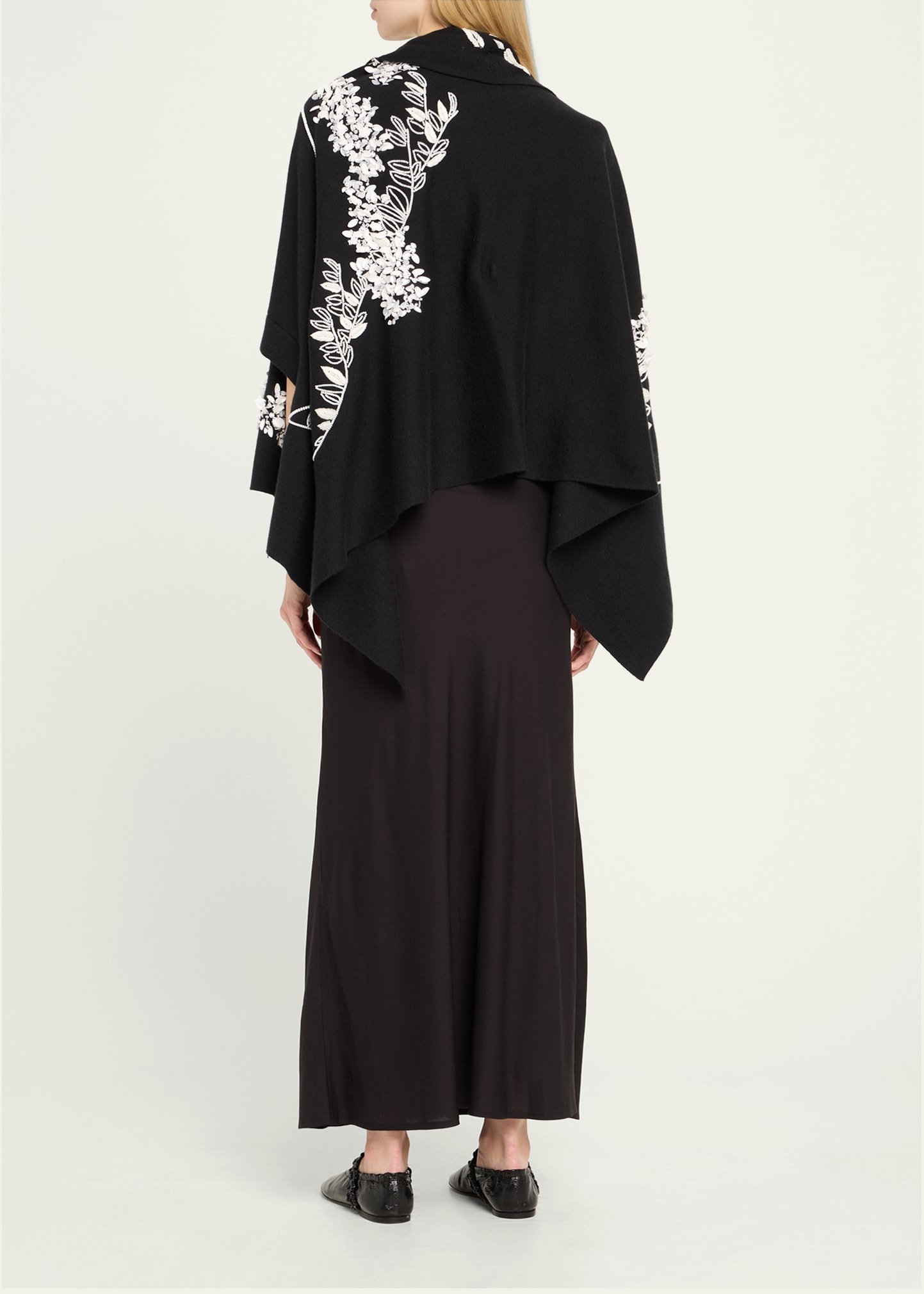 Shirene Embroidered Cashmere Shawl - 3