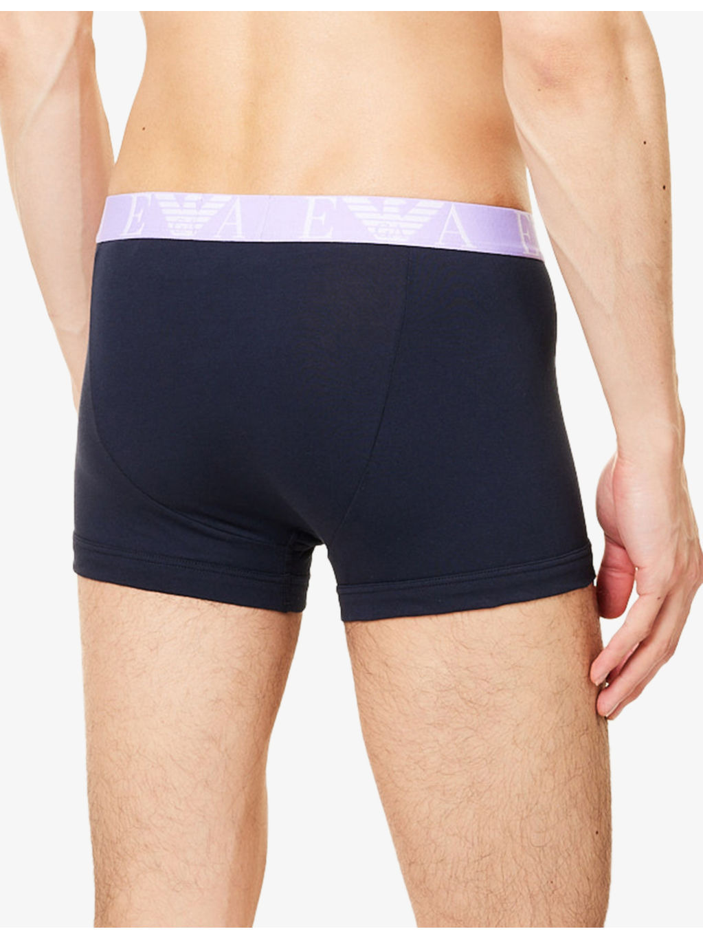 Branded Mid-Rise Pack Of Three Stretch-Cotton Trunks - 3