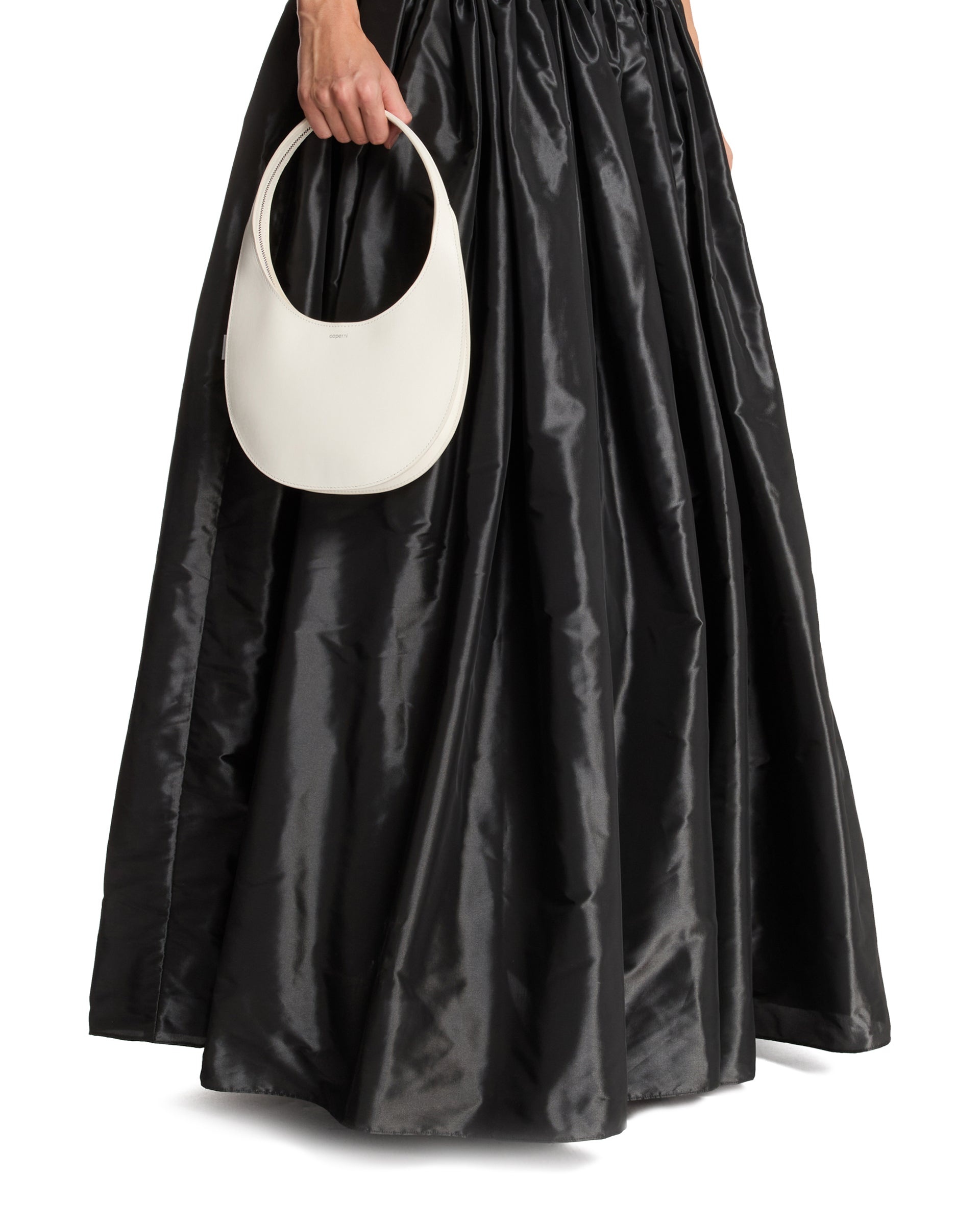 White Leather Double Swipe Bag - 4