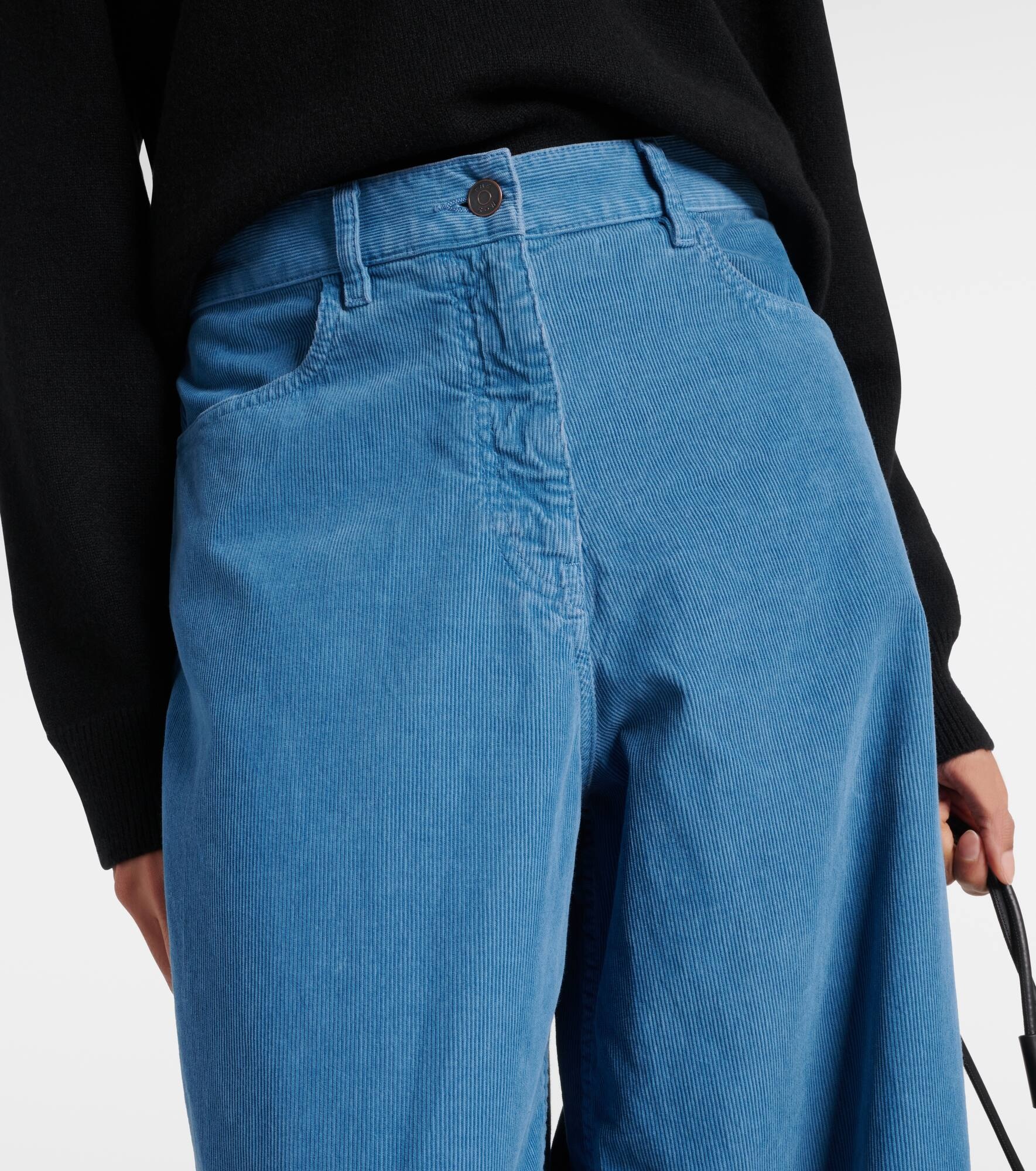 Chan cotton corduroy wide-leg pants - 4