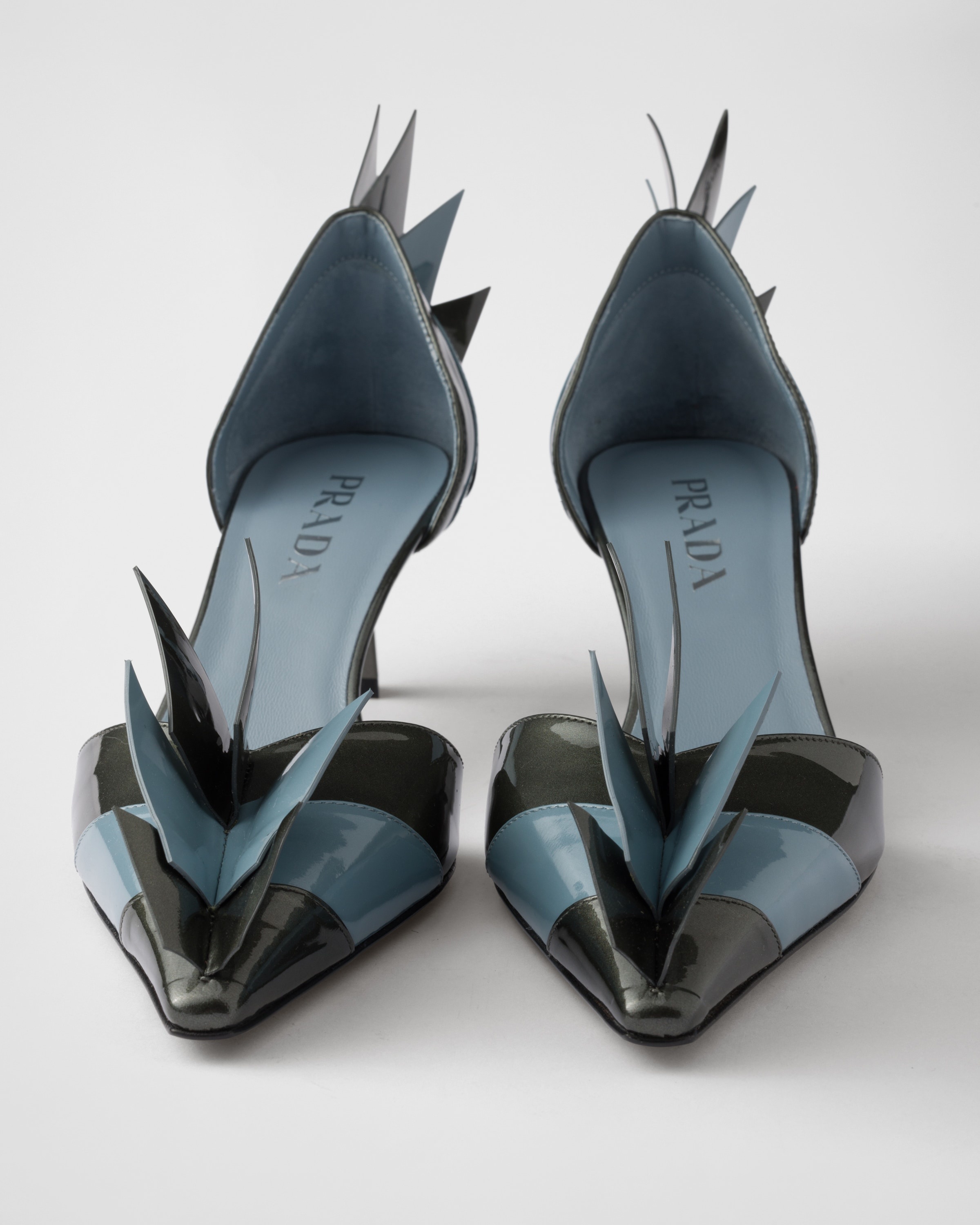 Two-tone patent leather D'Orsay pumps - 5