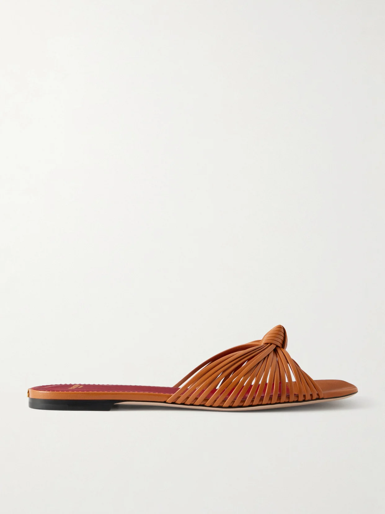 Annet Woven Leather Slides - 1