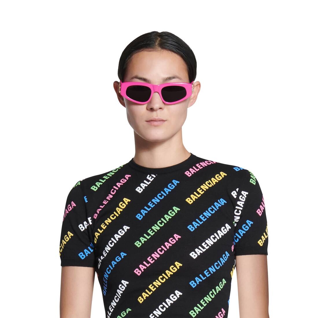 BALENCIAGA Women's Dynasty D-frame Sunglasses in Pink REVERSIBLE