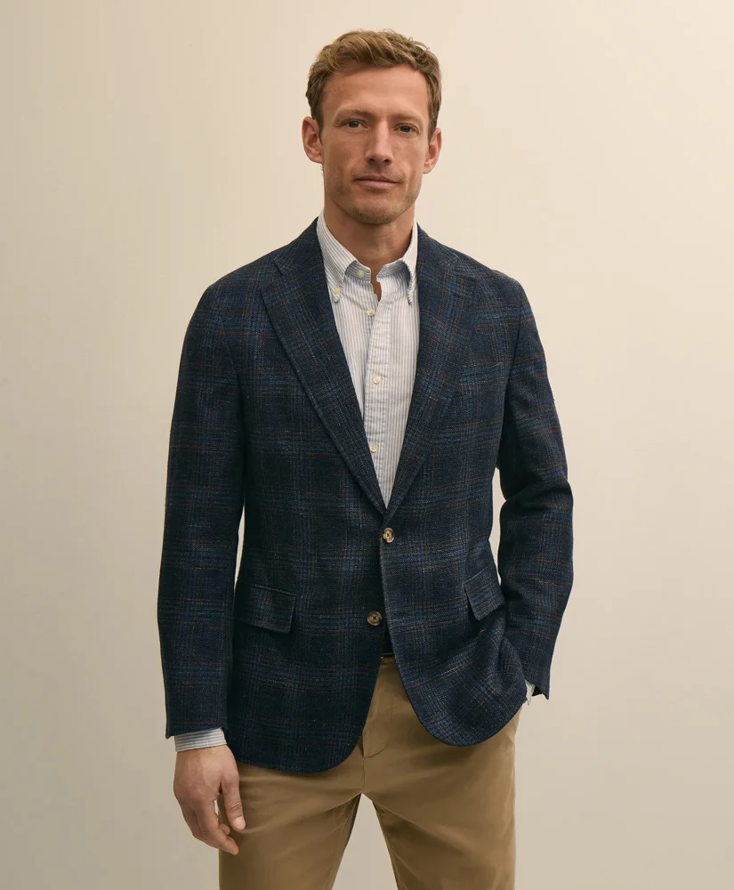 The Cloud Jacket in Wool-Linen Check - 1