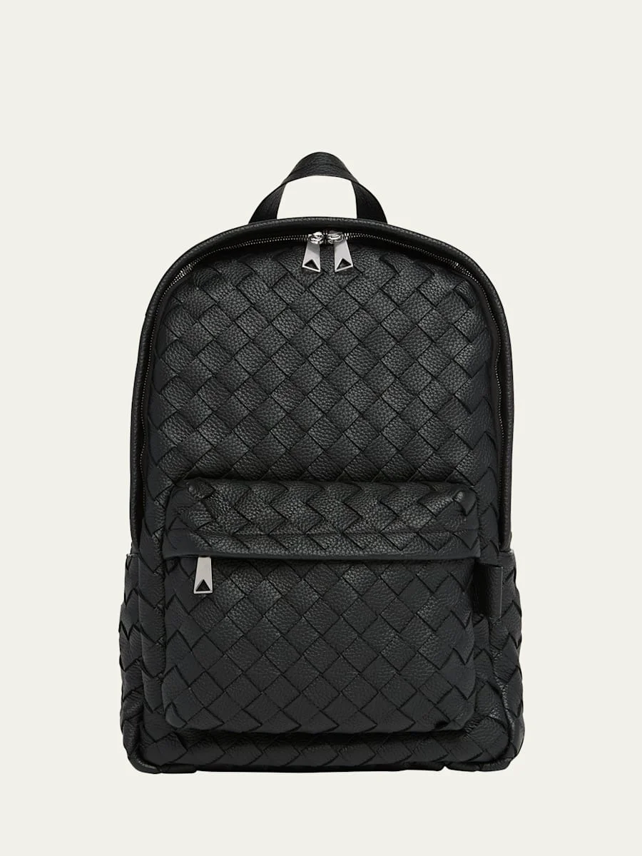 Men's Intrecciato 20 Leather Backpack - 1