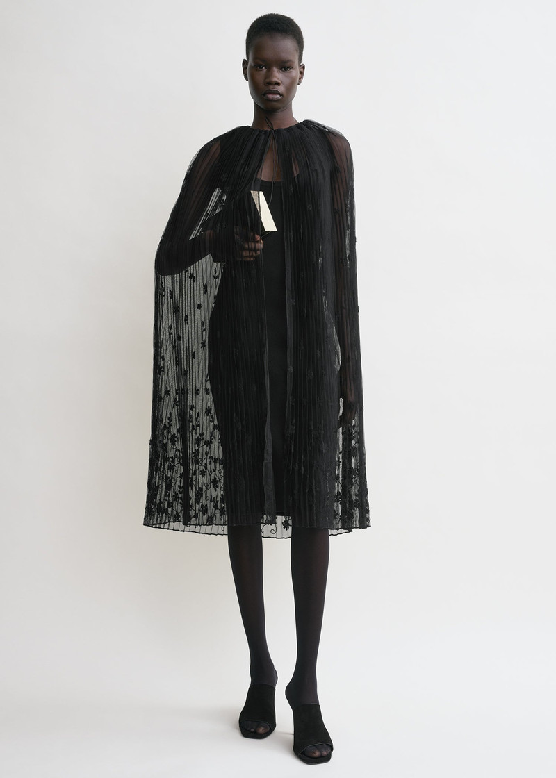Totême Floral tulle cape black/black outlook