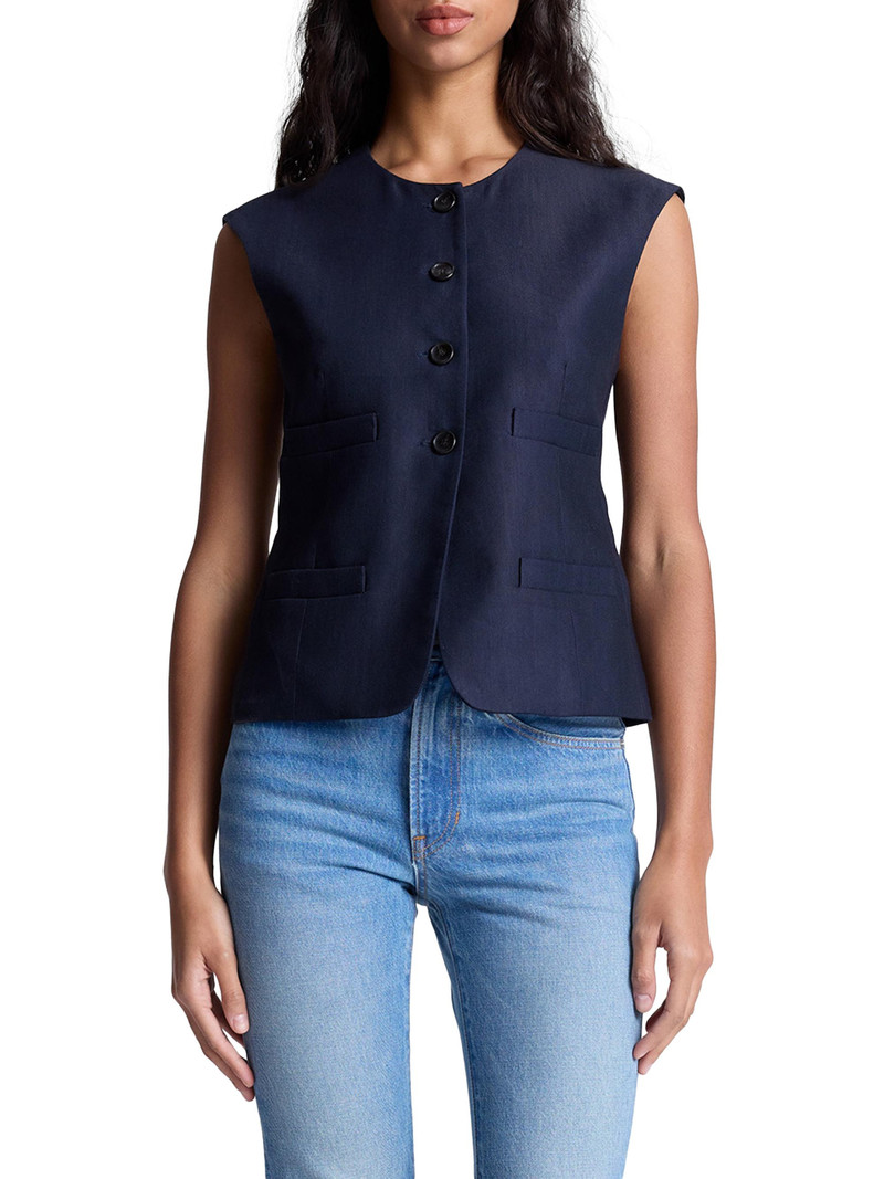 Women's Georgie Boxy Vest - Evening Blue 5