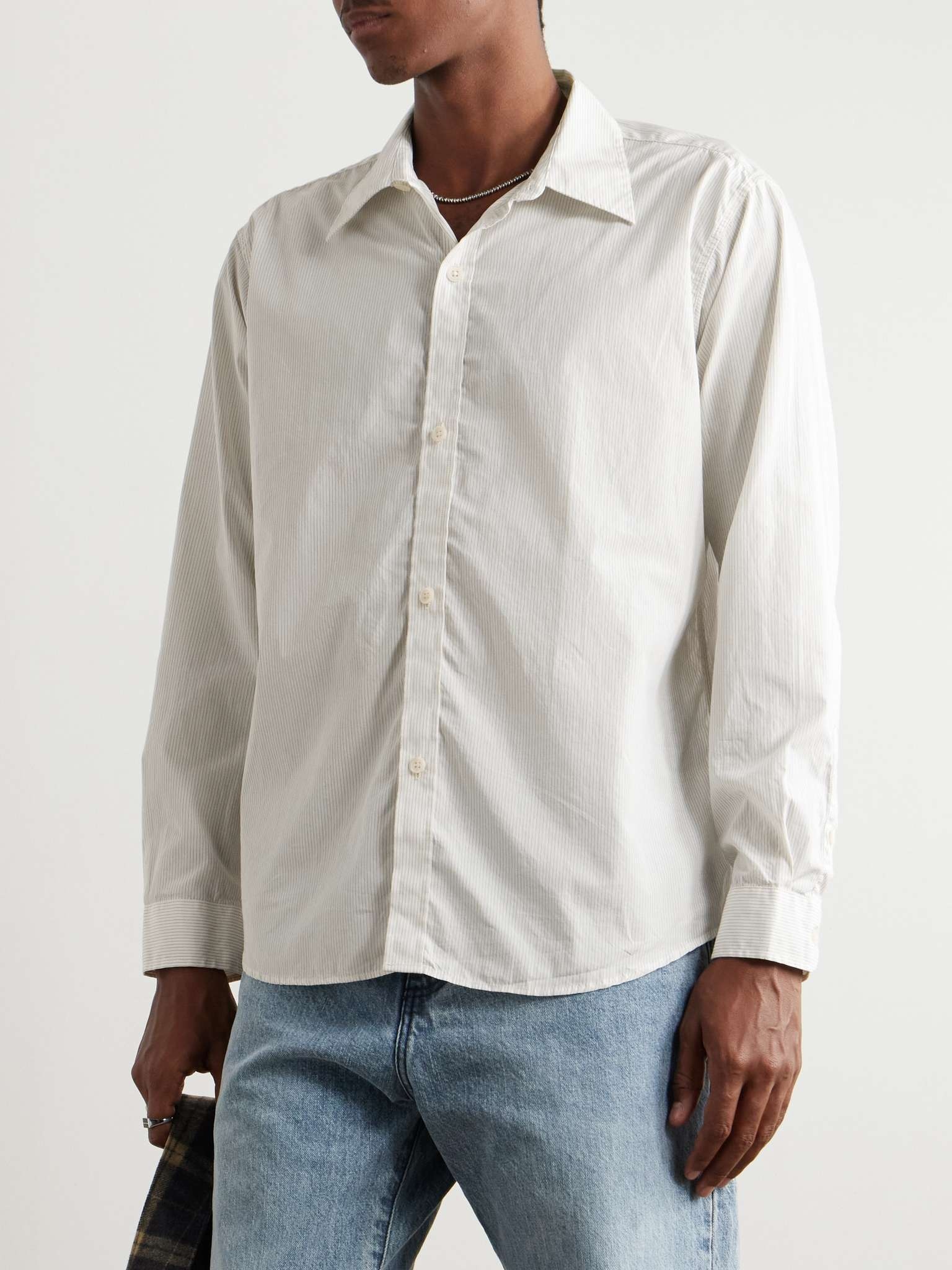 Evening Striped Cotton-Poplin Shirt - 3