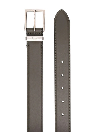 Alexander McQueen leather square-buckle belt outlook